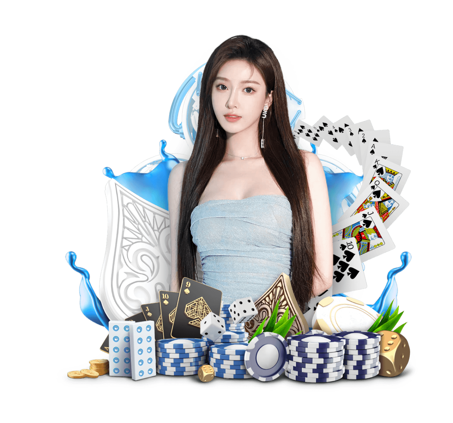 Studio live Speed Baccarat di aquaslot369 dengan dealer dan layar kartu